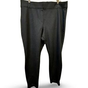 Worthington Plus Size XXL Black Dress Pants Stretch Pull On Work Career Slacks